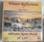Winter Reflections 1000 Piece Jigsaw Puzzle 16" X 34" Scene New Sealed Us. Fixed Price $13.99.