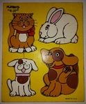 Vintage Wooden Childrens Puzzles Playskool #180-08 My Pets. Fixed Price $14.89.