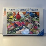 New & Sealed Ravensburger Puzzle 500 Piece Garden Birds 19 1/3 X 14 1/4. Fixed Price $21.89.