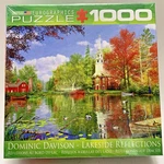 Country Scene Puzzle 1000 Pc Jigsaw Fall Lakeside Reflections Church River New. Fixed Price $15.95.