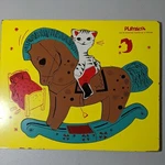 Vintage Playskool Rocking Horse 12 Pieces Wooden Puzzle 11.5" By 9. 330-19. Fixed Price $11.75.