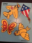 Playskool Vintage Things That Wooden Puzzle 4 Pieces 180-02 Butterfly Plane. Fixed Price $5.00.