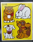 Vtg 1985 Playskool "my Pets" 4 Pcs Wooden Tray Puzzle #180-08 Pre-owned. Fixed Price $16.95.