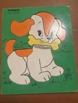 Vintage Rare Playskool Toys Wooden Puzzle Puppy Love 165-1 Very Good Fs. Fixed Price $29.99.