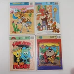 Vintage Golden Frame Cardboard Tray Puzzle Rudolph Taz Mania Tweety Donald Duck. Fixed Price $20.00.
