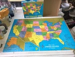Golden 1990 Map Of The United States America Jigsaw Puzzle 300 Piece Complete. Fixed Price $28.00.