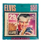 Elvis Presley 550 Piece Stamp Puzzle Sealed 1992 Milton Bradley Limited Edition. Fixed Price $15.00.