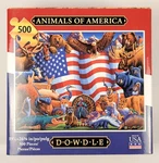 Dowdle Animals Of America 500 Piece Jigsaw Puzzle 19 1/4" X 26 5/8". Fixed Price $8.99.