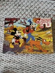 Walt Disney Jigsaw Floor Puzzle Mickey Goofy Hunters 35 Pieces 17X22" Jaymar. Fixed Price $18.00.