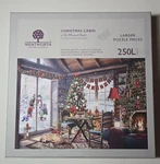 Retired Wentworth 250 Large Piece Wooden Jigsaw Puzzle Christmas At The Cabin. Fixed Price $45.00.