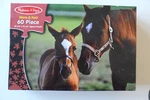 Horses: Mare+foal Jigsaw Puzzle Melissa & Doug 60 Piece. Fixed Price $10.65.