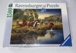 Ravensburger 1500 Piece Wild Horses Softclick Premiumpuzzle Sealed Damage. Fixed Price $33.33.