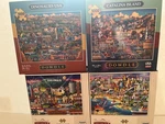 Jigsaw Puzzles 1000PCS- Dowdle Incl Dinosaurs, Catalina, Hollywood & L.a.. Fixed Price $22.00.