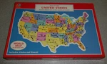 Vintage Nib Rare Milton Bradley Map Of The United States & World Puzzle. Fixed Price $15.99.