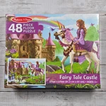 Melissa & Doug Floor Puzzle 48PC Pink Fairy Tale Castle 4427 Unicorn. Fixed Price $15.99.