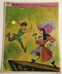 Vintage 1969 Whitman Disney Peter Pan Captain Hook Frame Tray Puzzle #4522. Fixed Price $19.95.
