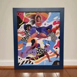 Brit Sight Art Jigsaw Puzzle Assembled Framed Contemporary Multicolor Dancers. Fixed Price $206.44.