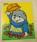 Vintage Playskool Digger 7 Pc Wooden Toy Puzzle 330-06 Hallmark Usa 1982. Fixed Price $8.21.