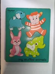 Vintage Playskool Wooden Puzzle "my Stuffed Animals" 155AN-15. Fixed Price $8.00.