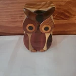 Handcrafted Wooden Owl Puzzle Box. Fixed Price $8.00.