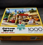Buffalo Puzzle Cartoon World Pine Road Service 1000 Piece #11525 Nib Open. Fixed Price $9.99.