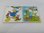 2 Vtg Playskool Walt Disney Wooden Board Puzzles Peter Pan Donald Duck Chipmunk. Fixed Price $19.99.