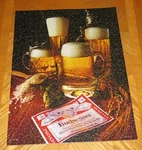 Vintage 1982 Springbok 500 Piece Puzzle - Budweiser Beer Ahhh Assembled. Fixed Price $24.00.