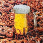 1982 Hoyle Great Combination 550 Pc Jigsaw Puzzle Complete Cheers! Beer Pretzels. Fixed Price $9.50.