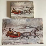 The Road Winter 500 Piece Puzzle Springbok Currier & Ives Complete. Fixed Price $19.95.