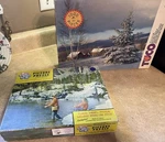 Lot Of 2 Vintage Tuco Puzzles Fishing And December Countryside Winter Scene. Fixed Price $28.99.