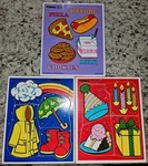Lot Of Vintage Playskool Wooden Childrens Puzzles. Ages 1-3. Fixed Price $14.99.