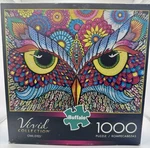 Owl Eyes 1000 Piece Puzzle, Buffalo Games Vivid Collection Gently Used. Fixed Price $9.99.