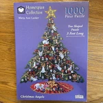 Christmas Angels Tree Shaped Spillsbury 1000 Pc Puzzle Vtg Mary Ann Lasher #5202. Fixed Price $16.49.