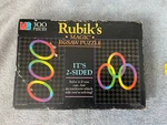 Vintage Rubik 2 Sided Jigsaw Puzzle Game Milton Bradley Cube Geometric 300 Pcs. Fixed Price $35.00.
