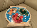 Melissa And Doug Fresh Start Jumbo Knob Puzzle- Fish Bowl 3 Pieces Wooden Crafte. Fixed Price $17.00.