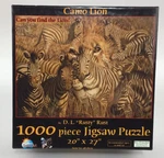 Camo Lion Hidden Figures 1000 Piece Puzzle By Sunsout D.l. Rust Zebra. Fixed Price $19.62.