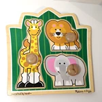 Melissa & Doug Puzzle Fresh Start Jumbo Knob Jungle Friends Baby Wooden Toy. Fixed Price $23.47.