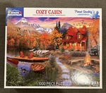 White Mountain Cozy Cabin 1,000 Piece Puzzle (item #1269) By David Maclean. Fixed Price $25.00.