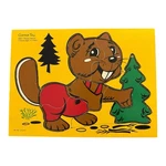 Vtg Connor Toy Happy Beaver Wooden Puzzle 8421-1 Made In Usa 7 Pieces Preschool. Fixed Price $10.00.