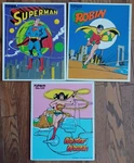 Vtg 1976 Playskool Superman, Robin, Wonder Woman Wooden Puzzles. Fixed Price $34.95.