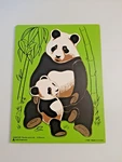 Vintage Wooden Puzzle Judy Intructo Panda Bear Cub. Fixed Price $10.55.
