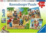 New Sealed Ravensburger 08030 Adventure On The High Seas 3X49 Pc Jigsaw Puzzles. Fixed Price $19.95.