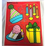 Vintage Playskool 180-11 Happy Birthday! Wooden Puzzle. Fixed Price $19.99.