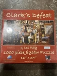 Rare Clark's Defeat Checkers Ray 1000 Pc 16X34 Puzzle Sunsout Factory Sealed. Fixed Price $20.00.