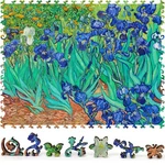 Wooden Jigsaw Puzzle For Adults By Foxsmartbox - 290 Pieces Irises. Fixed Price $79.99.