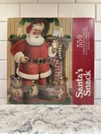 Vintage Gibson Greetings Santa's Snack 550 Piece Christmas Jigsaw Puzzle 1996. Fixed Price $12.99.