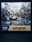 Springbok Night Before Christmas 1000 Piece Jigsaw Puzzle Nicky Boehmen 24"X 30". Fixed Price $15.00.