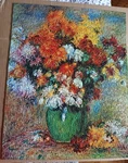 1968 Springbok Renoir Bouquet Of Chrysanthemums Puzzle - Piece Missing. Fixed Price $29.95.
