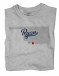 Ryan Oklahoma T-shirt Map. Fixed Price $19.50.