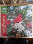 1000 Piece Jigsaw Puzzle Springbok Nature's Ornament Cardinal Bird Nos Sealed. Fixed Price $23.99.